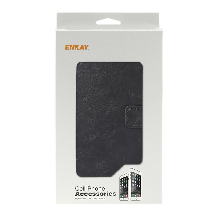 ENKAY Crazy Horse PU Leather Stand Wallet Case for Samsung Galaxy S8 G950 - Black-7