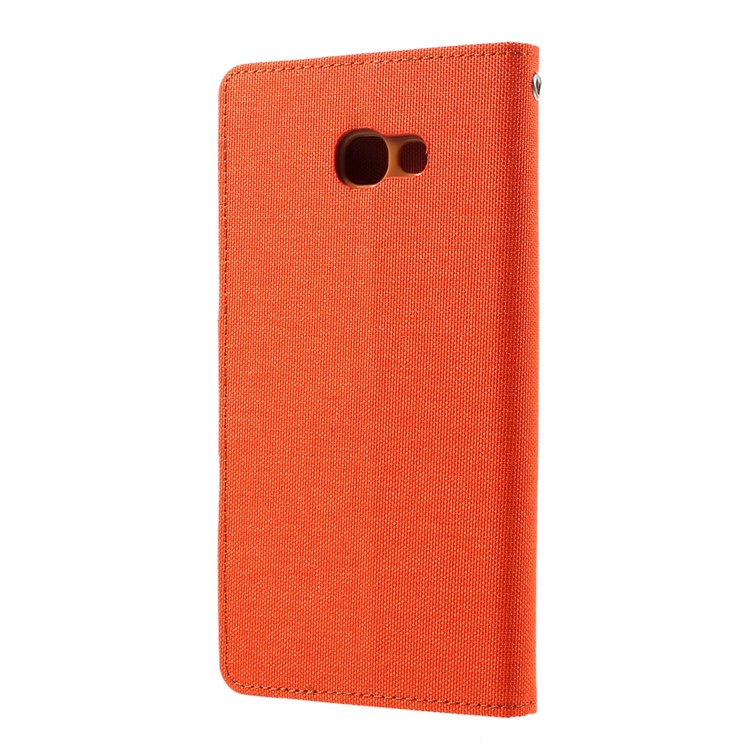 MERCURY GOOSPERY Canvas Diary Wallet Leather Mobile Shell for Samsung Galaxy A7 (2017) A720 - Orange-3