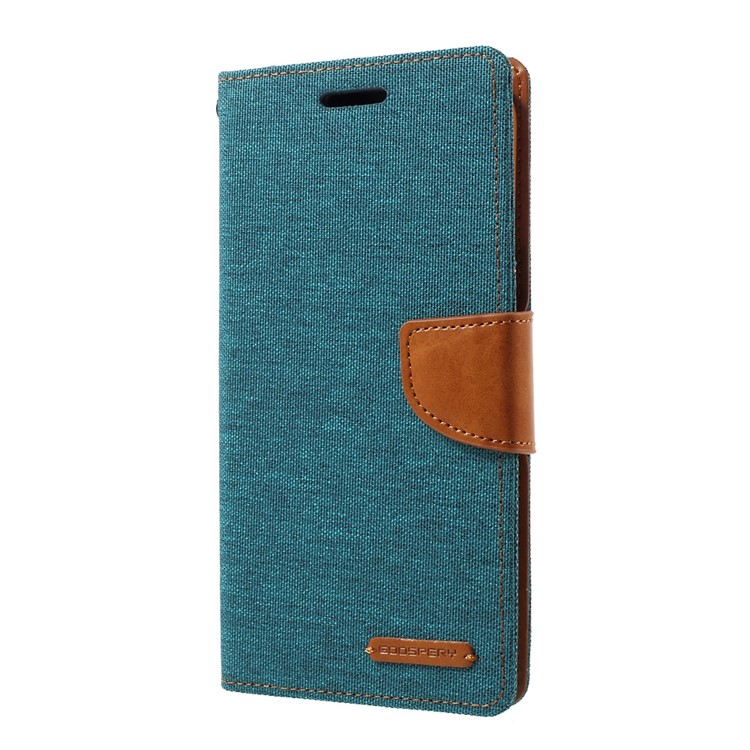 MERCURY GOOSPERY Canvas Diary Leather Cover Case for Samsung Galaxy A7 (2017) A720 - Green-2