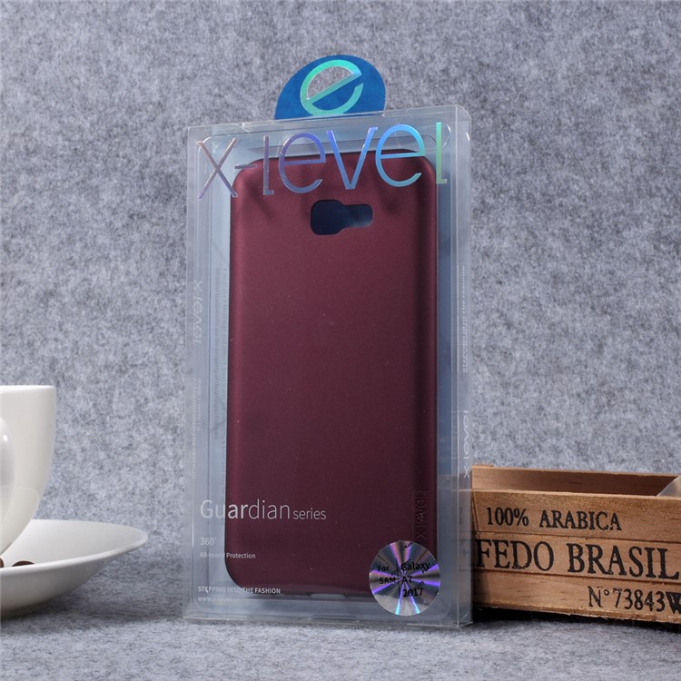 X-LEVEL Guardian Series Matte TPU Cover for Samsung A7 (2017) SM-A720F - Wine Red-4