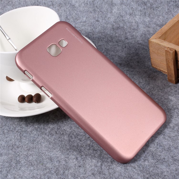 X-LEVEL Metallic PC Mobile Cover for Samsung A7 (2017) SM-A720F - Rose Gold-5