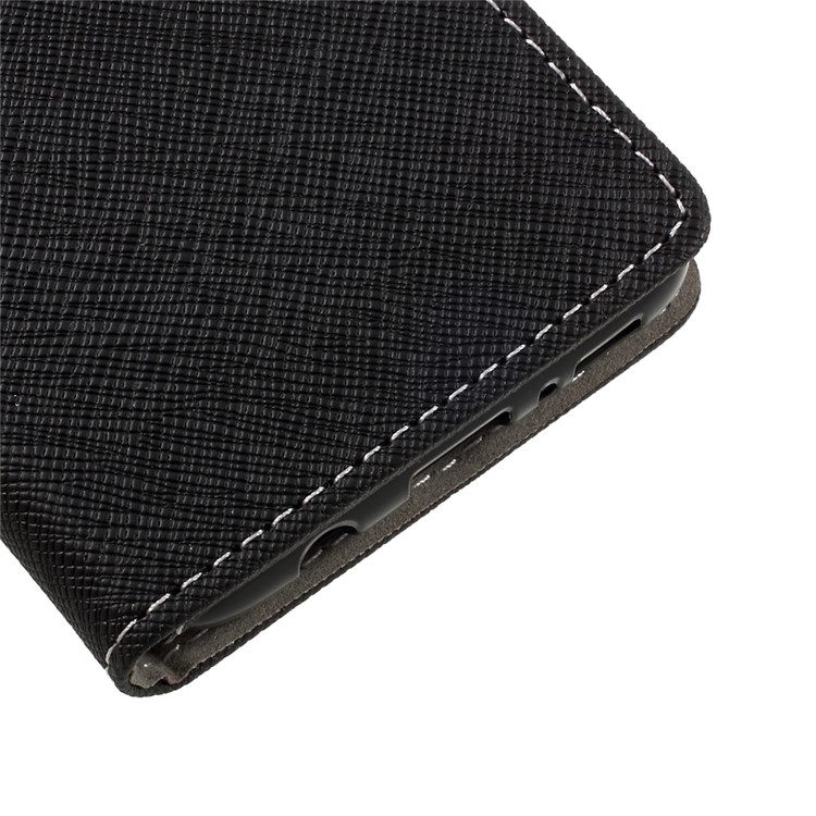 Cross Texture Stand Wallet Leather Phone Case for Samsung Galaxy S8 - Black-8