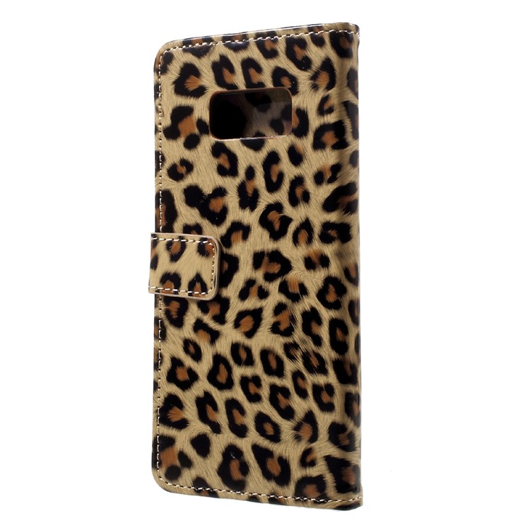 Leopard Pattern Leather Wallet Cell Phone Case for Samsung Galaxy S8 G950-3