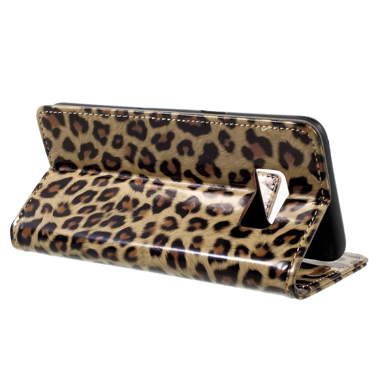 Leopard Pattern Leather Wallet Cell Phone Case for Samsung Galaxy S8 G950-4