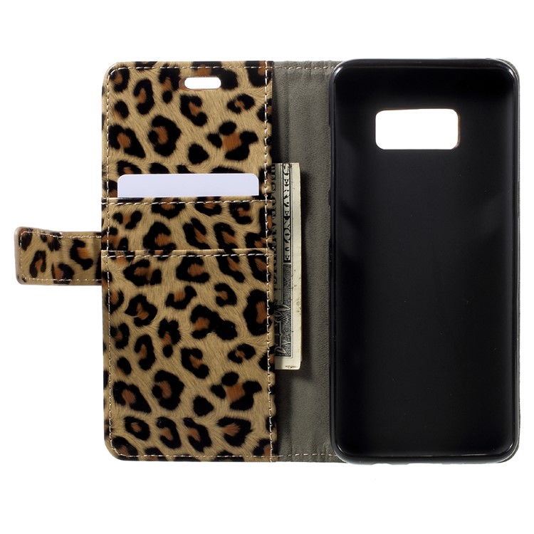 Leopard Pattern Leather Wallet Cell Phone Case for Samsung Galaxy S8 G950-5