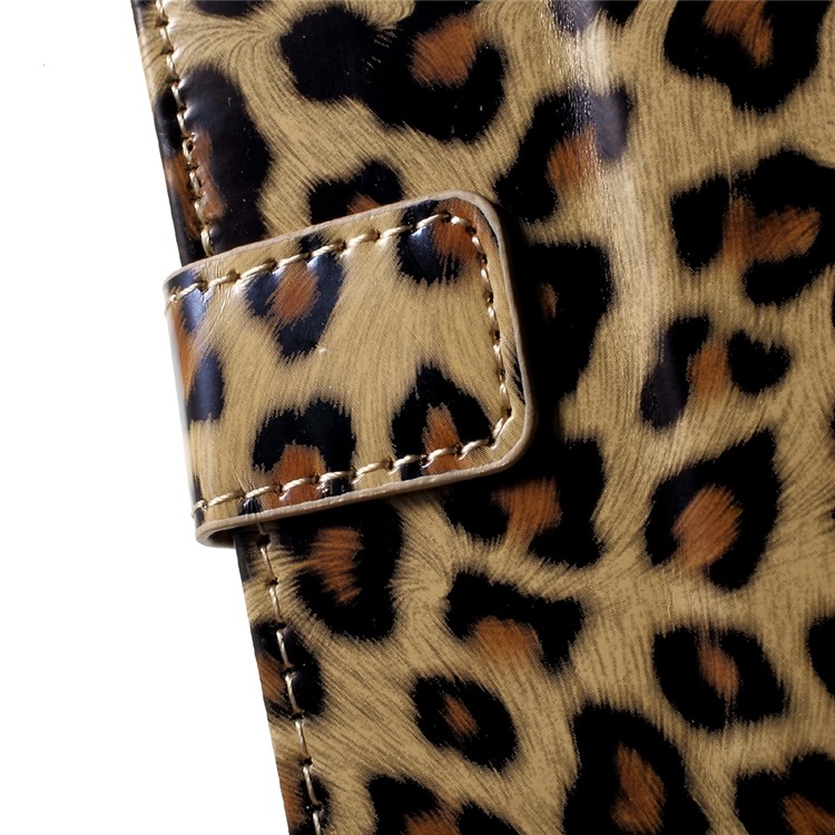 Leopard Pattern Leather Wallet Cell Phone Case for Samsung Galaxy S8 G950-6