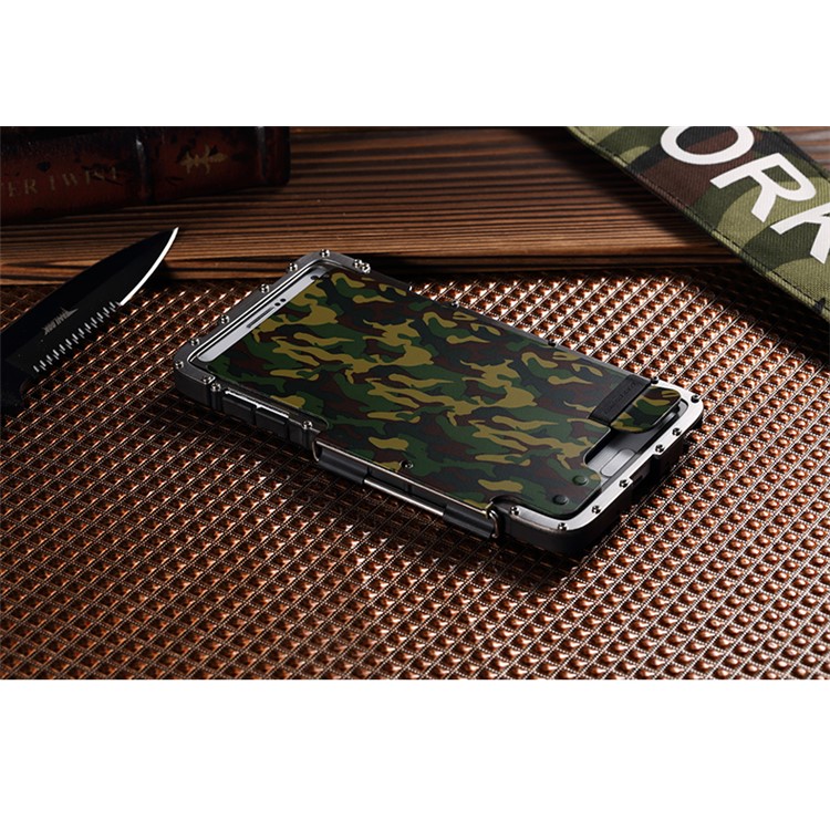 R-JUST Military Camouflage Heavy Armor Flip Phone Case for Samsung Galaxy S7 G930 (Plastic + Metal)-14