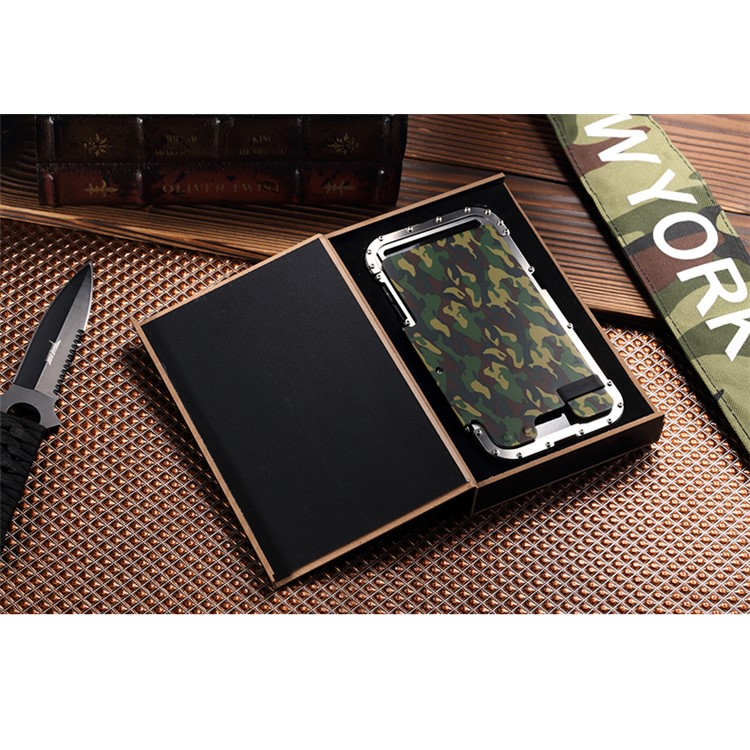 R-JUST Military Camouflage Heavy Armor Flip Phone Case for Samsung Galaxy S7 G930 (Plastic + Metal)-15