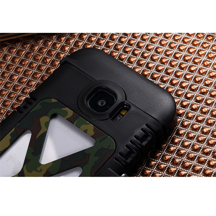 R-JUST Military Camouflage Heavy Armor Flip Phone Case for Samsung Galaxy S7 G930 (Plastic + Metal)-8