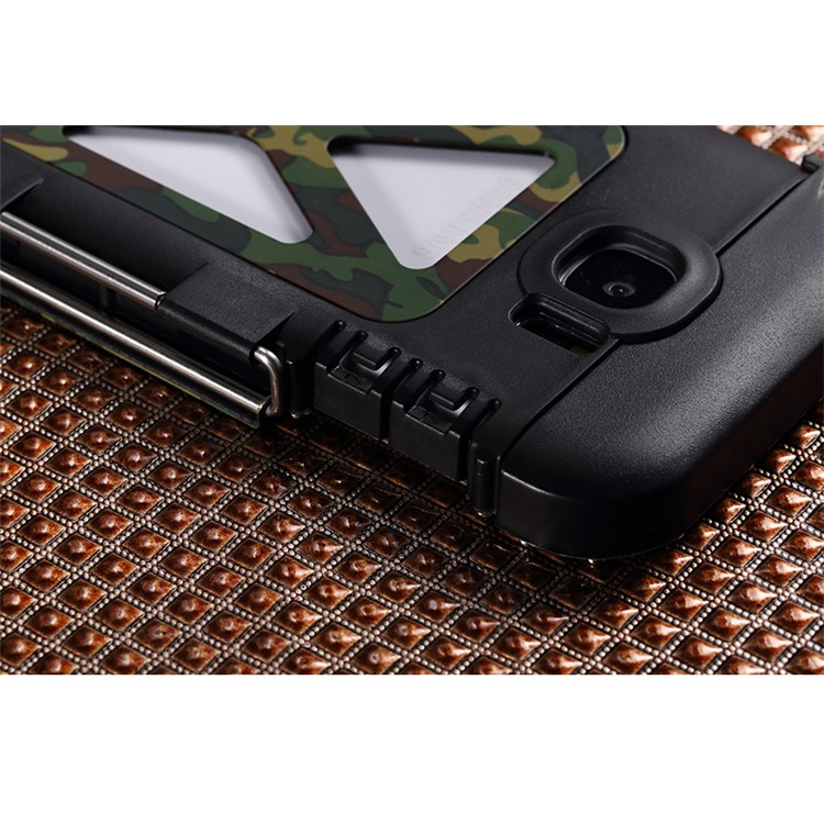 R-JUST Military Camouflage Heavy Armor Flip Phone Case for Samsung Galaxy S7 G930 (Plastic + Metal)-9