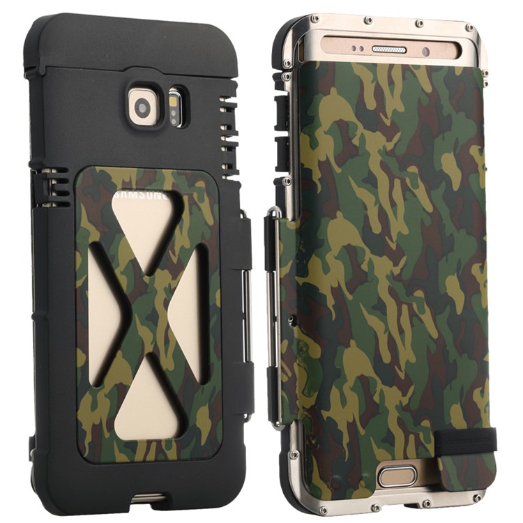 R-JUST Military Camouflage Heavy Armor Flip Stand Case for Samsung Galaxy S7 Edge G935 (Plastic + Metal)-1