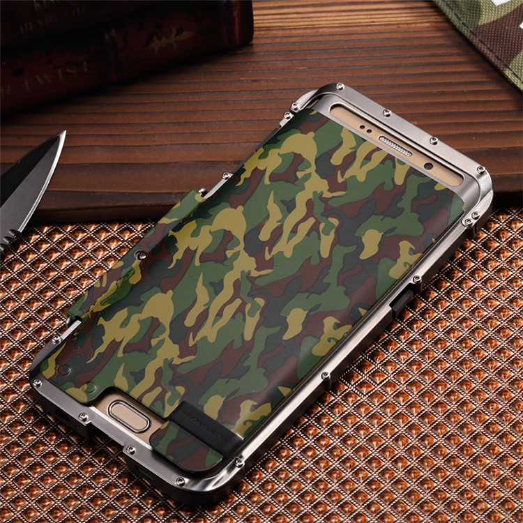 R-JUST Military Camouflage Heavy Armor Flip Stand Case for Samsung Galaxy S7 Edge G935 (Plastic + Metal)-2