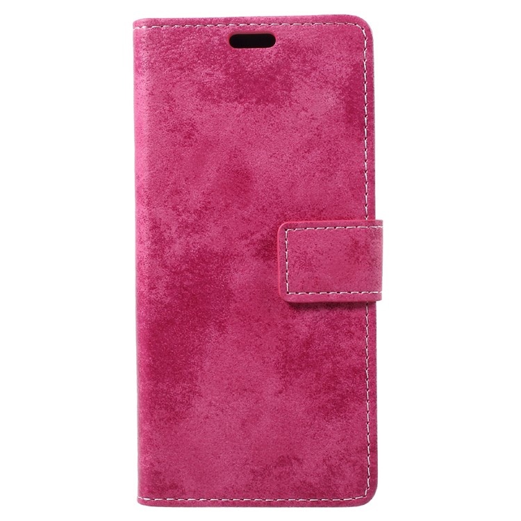 Vintage Style PU Leather Wallet Flip Case for Samsung Galaxy S8 G950 - Rose-1