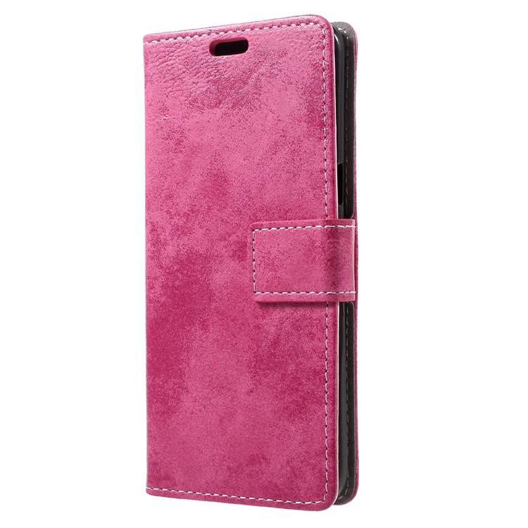 Vintage Style PU Leather Wallet Flip Case for Samsung Galaxy S8 G950 - Rose-2
