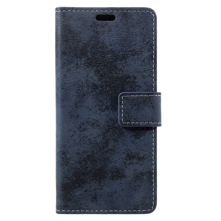 Vintage Style Magnetic Leather Wallet Shell for Samsung Galaxy S8 G950 - Blue-1