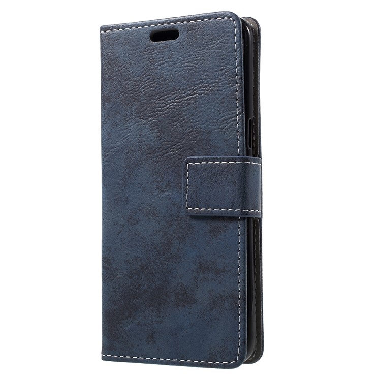 Vintage Style Magnetic Leather Wallet Shell for Samsung Galaxy S8 G950 - Blue-2