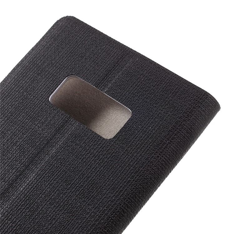 Bi-color Cross Texture Leather Card Holder Flip Phone Case for Samsung Galaxy S8 Built-in Steel Sheet - Black-9