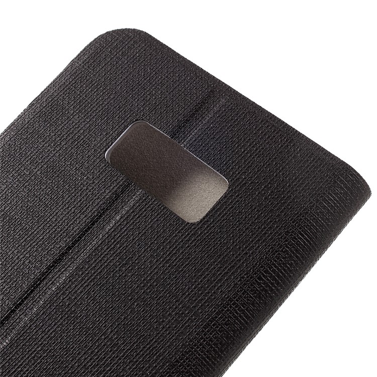 Contrast Color Leather Phone Case for Samsung Galaxy S8 Plus G955 Built-in Steel Sheet - Black-9