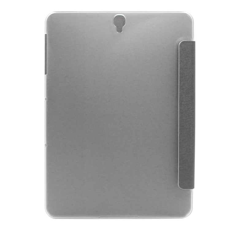ENKAY Silk Texture Tri-fold Smart Leather Stand Case for Samsung Galaxy Tab S3 9.7-inch T820 T825 - Black-2
