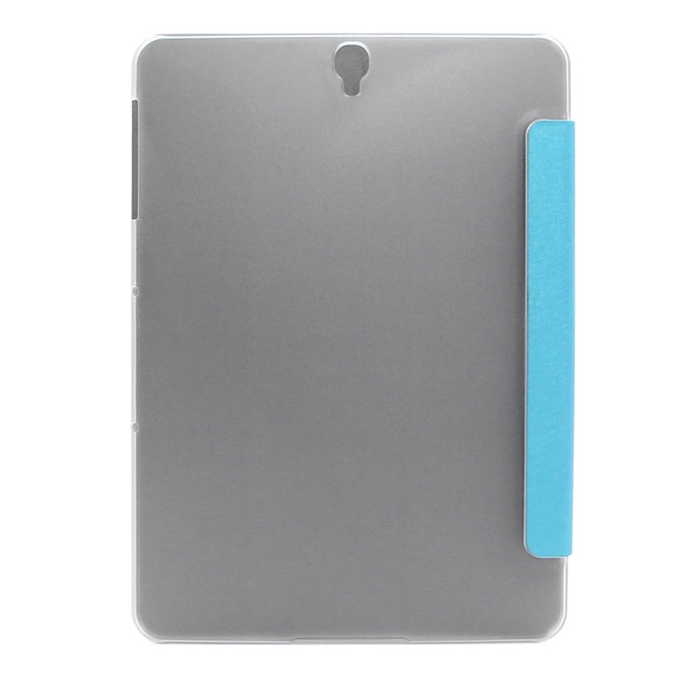 ENKAY Silk Texture Tri-fold Stand Smart Leather Tablet Cover for Samsung Galaxy Tab S3 9.7-inch T820 T825 - Blue-2