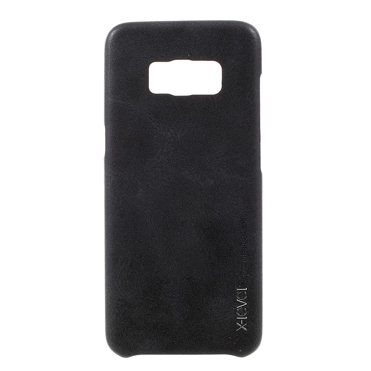 X-LEVEL Vintage Series Hard Phone Case for Samsung Galaxy S8+ G955 (PU Leather + PC) - Black-1