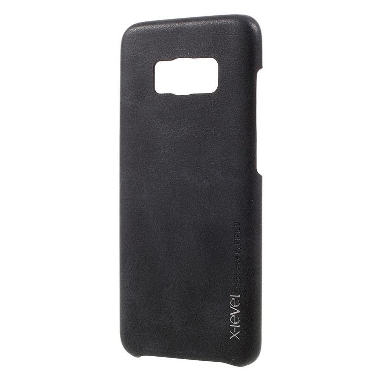 X-LEVEL Vintage Series Hard Phone Case for Samsung Galaxy S8+ G955 (PU Leather + PC) - Black-2