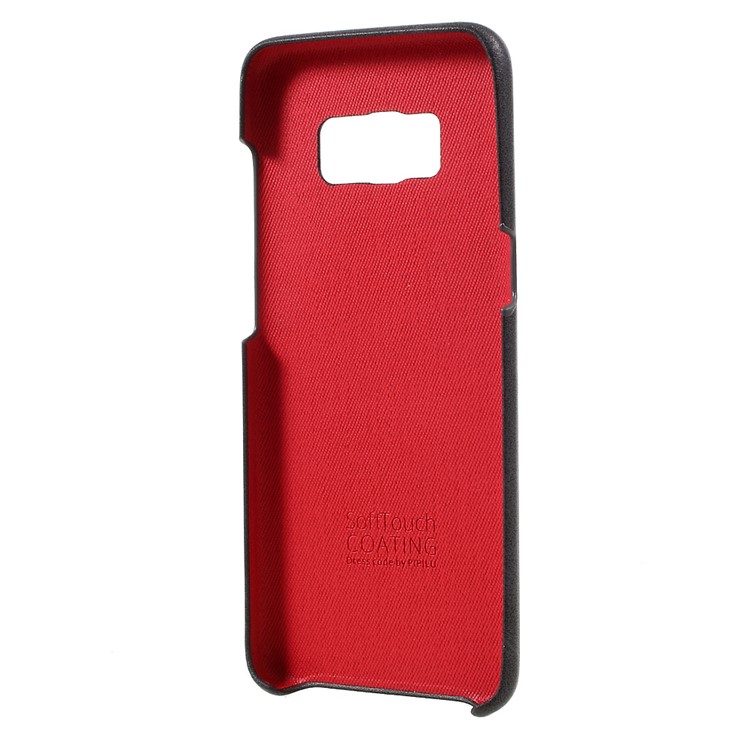 X-LEVEL Vintage Series Hard Phone Case for Samsung Galaxy S8+ G955 (PU Leather + PC) - Black-3