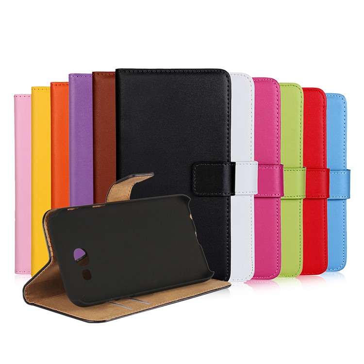 Split Leather Stand Wallet Phone Case for Samsung Galaxy A5 (2017) SM-A520F - Black-19