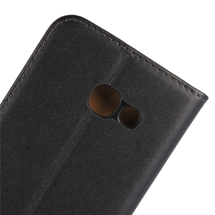 Split Leather Stand Wallet Phone Case for Samsung Galaxy A5 (2017) SM-A520F - Black-6