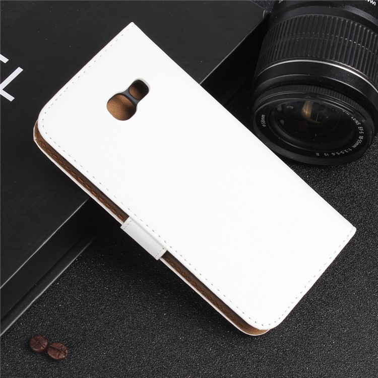 Split Leather Wallet Mobile Cover for Samsung Galaxy A5 (2017) SM-A520F - White-6