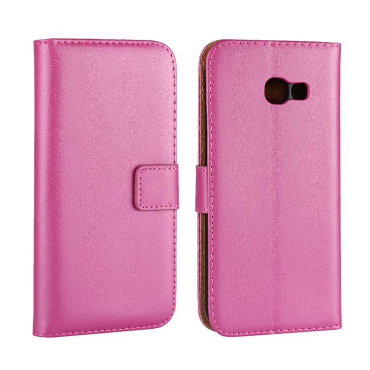 Cubierta de cuero de la carpeta del cuero del caso móvil para Samsung Galaxy A5(2017) SM-A520F - rosa-1