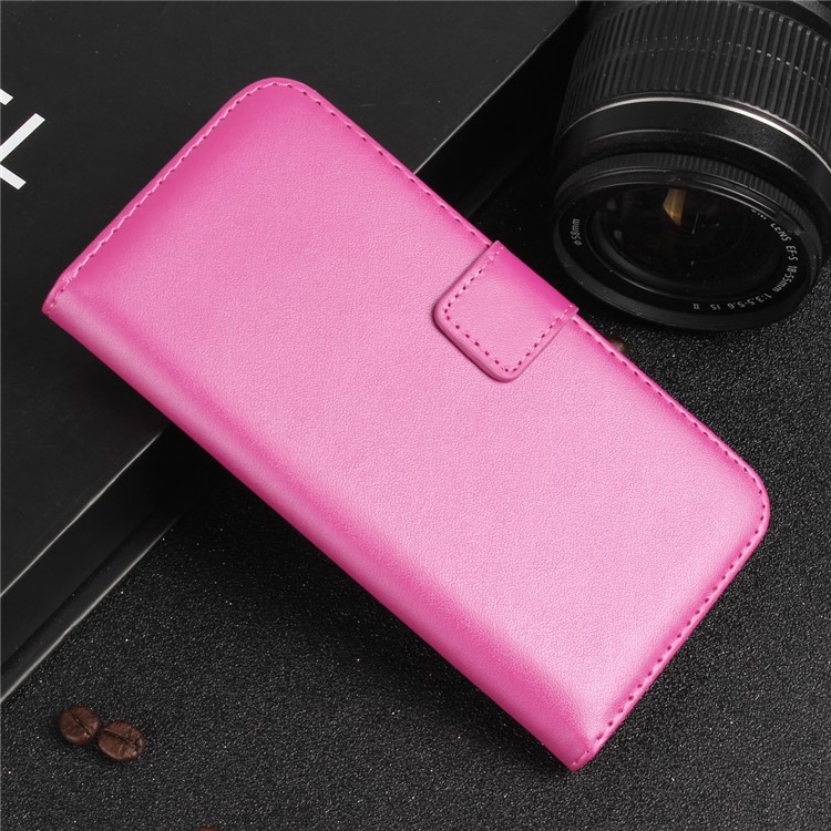 Cubierta de cuero de la carpeta del cuero del caso móvil para Samsung Galaxy A5(2017) SM-A520F - rosa-5