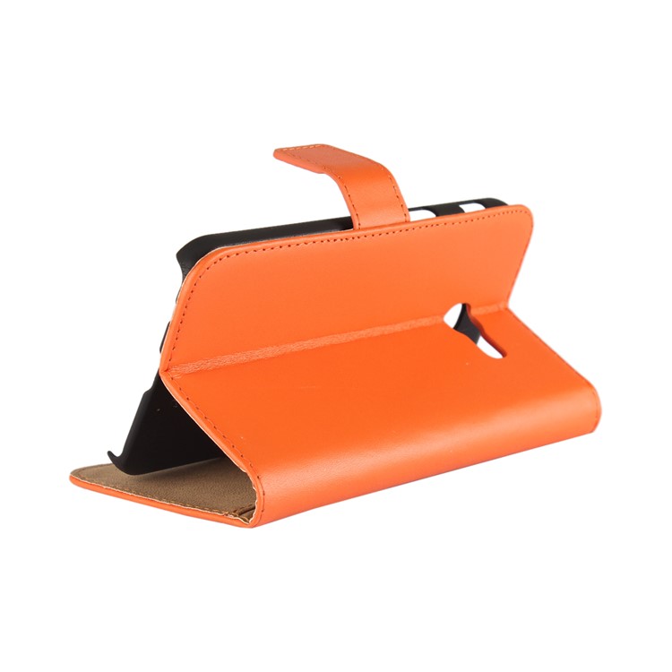Folio Flip Split Leather Stand Wallet Shell for Samsung Galaxy A5 (2017) SM-A520F - Orange-2