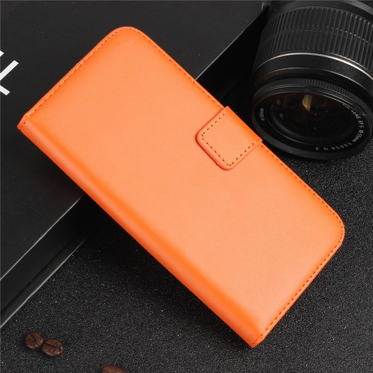 Folio Flip Split Leather Stand Wallet Shell for Samsung Galaxy A5 (2017) SM-A520F - Orange-5