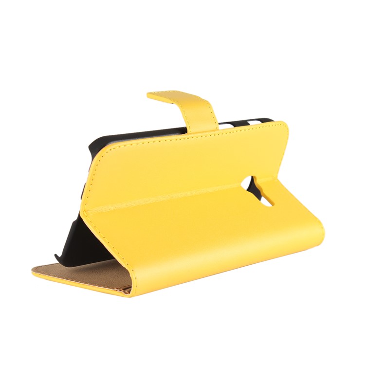 Wallet Stand Split Leather Case Cover for Samsung Galaxy A5 (2017) SM-A520F - Yellow-2