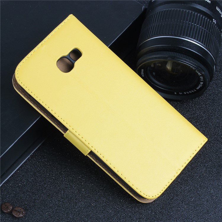 Wallet Stand Split Leather Case Cover for Samsung Galaxy A5 (2017) SM-A520F - Yellow-6