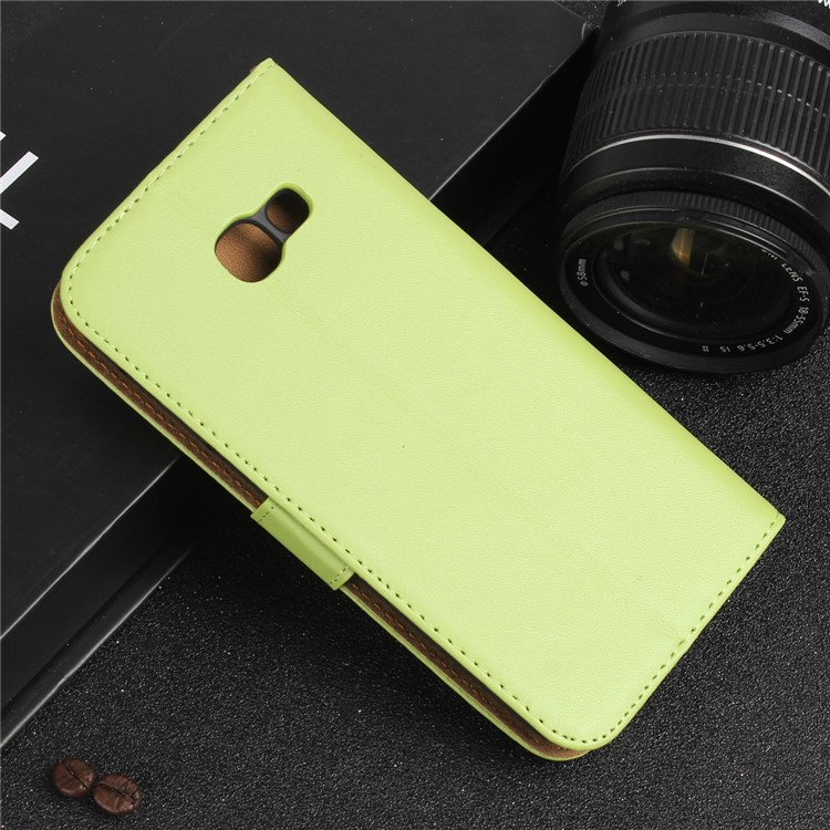 Card Holder Stand Split Leather Cover for Samsung Galaxy A5 (2017) SM-A520F - Green-6