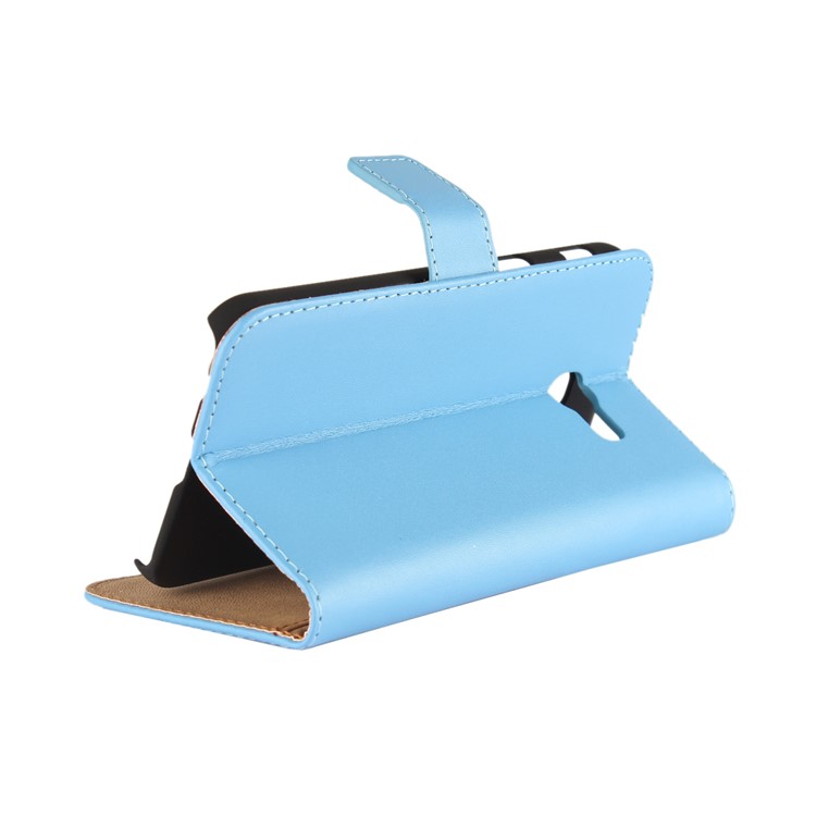 Split Leather Wallet Phone Case Accessory for Samsung Galaxy A5 (2017) SM-A520F - Blue-2
