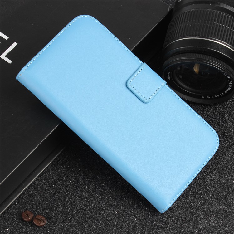 Split Leather Wallet Phone Case Accessory for Samsung Galaxy A5 (2017) SM-A520F - Blue-5