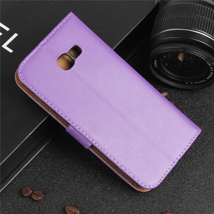 Split Leather Case with Wallet Slots for Samsung Galaxy A5 (2017) SM-A520F - Purple-6