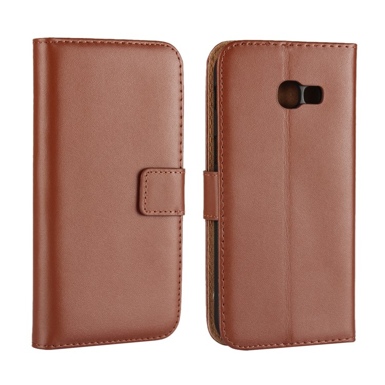 Magnetic Flip Split Leather Phone Cover for Samsung Galaxy A5 (2017) SM-A520F - Brown-1