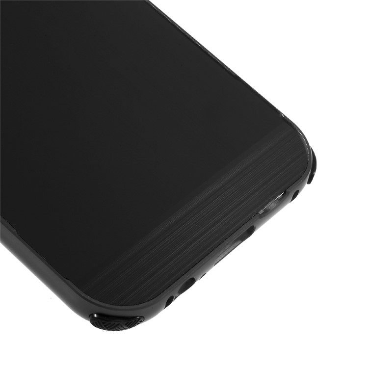Slide-on Brushed PC Plate + Metal Bumper Hybrid Case for Samsung Galaxy A7 (2017) SM-A720F - Black-5