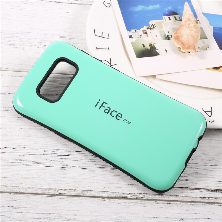 IFACE MALL PC + TPU Hybrid Case Phone Shell for Samsung Galaxy S8 SM-G950 - Cyan-3