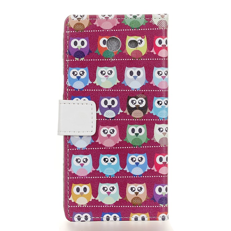 Printing Pattern Wallet Leather Mobile Case for Samsung Galaxy J5 (2017) - Lovely Little Owls-2