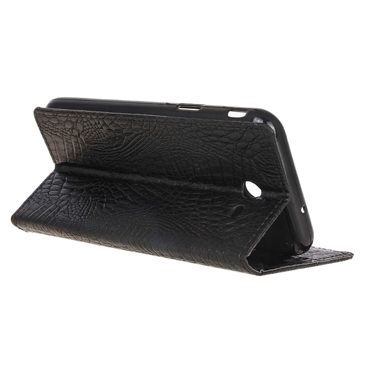 For Samsung Galaxy J5 (2017) Crocodile Texture Flip Stand Wallet Leather Mobile Cover - Black-11