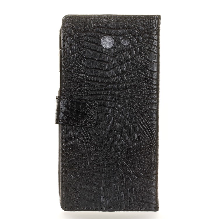 For Samsung Galaxy J5 (2017) Crocodile Texture Flip Stand Wallet Leather Mobile Cover - Black-7