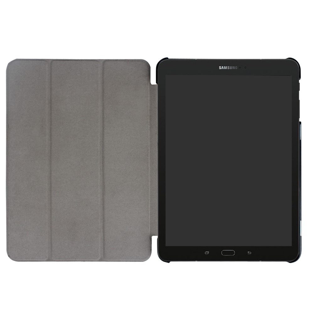 Tri-fold Flip Leather Stand Case Per Samsung Galaxy Tab S3 9,7 Pollici T820 - Nero