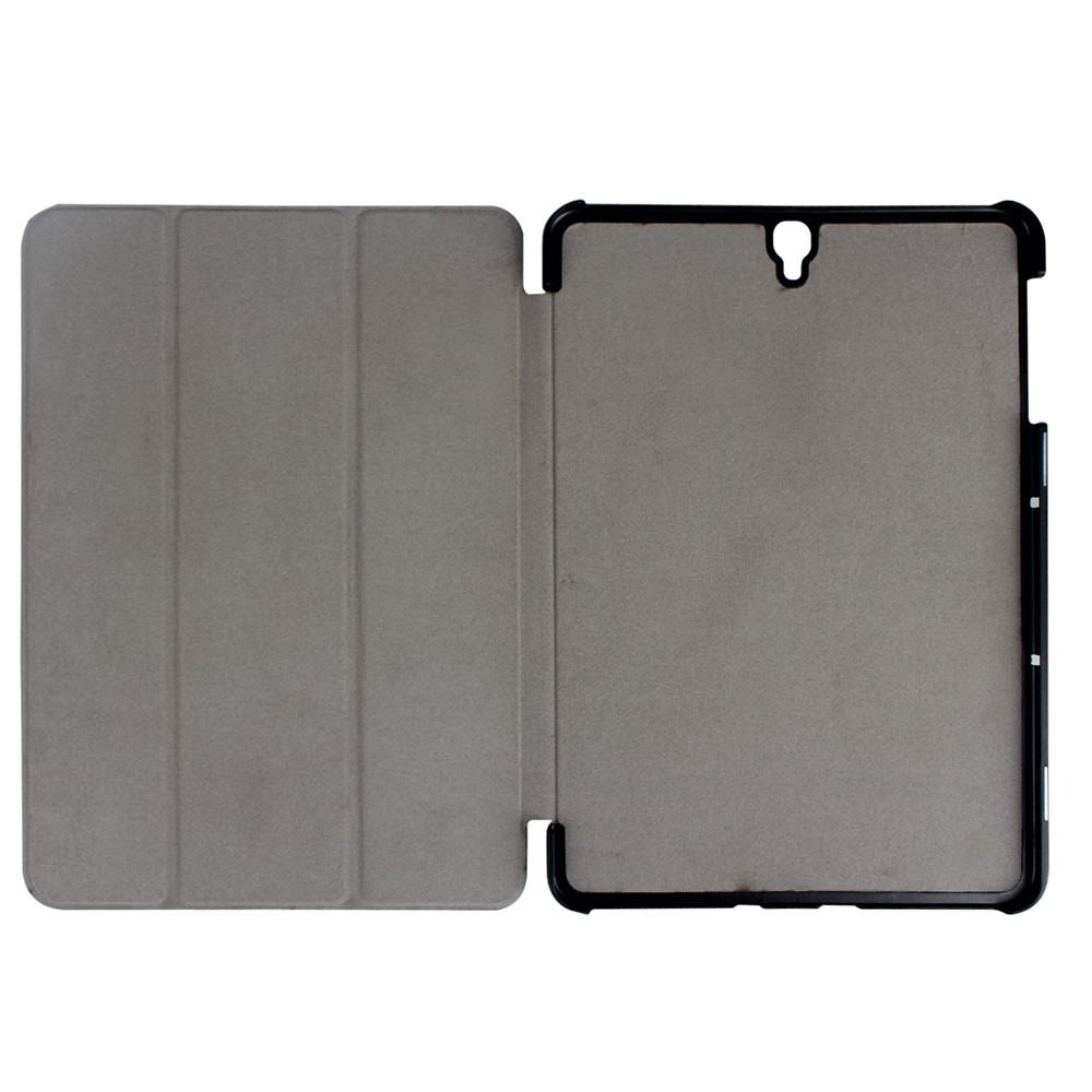 Caso de Couro Flip Flip Tri-flip Para Samsung Galaxy Tab S3 T820 de 9,7 Polegadas - Preto