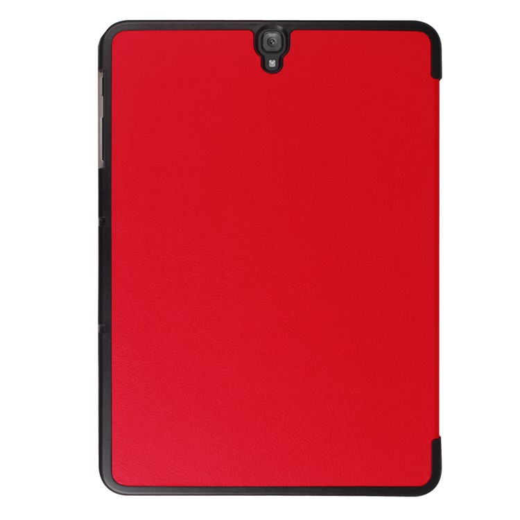 Tri-fold Flip Stand Leather Cover for Samsung Galaxy Tab S3 9.7-inch T820 - Red-3