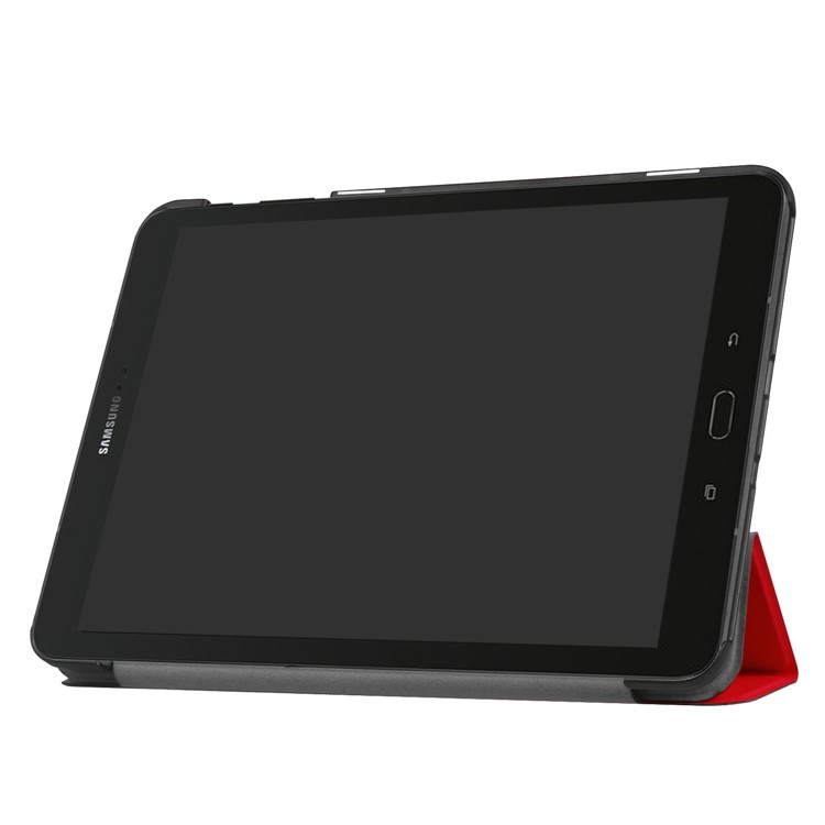 Tri-fold Flip Stand Leather Cover for Samsung Galaxy Tab S3 9.7-inch T820 - Red-5